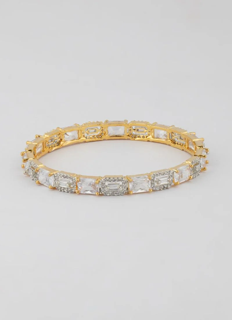 American Diamond Gold Kara Set - Image 2