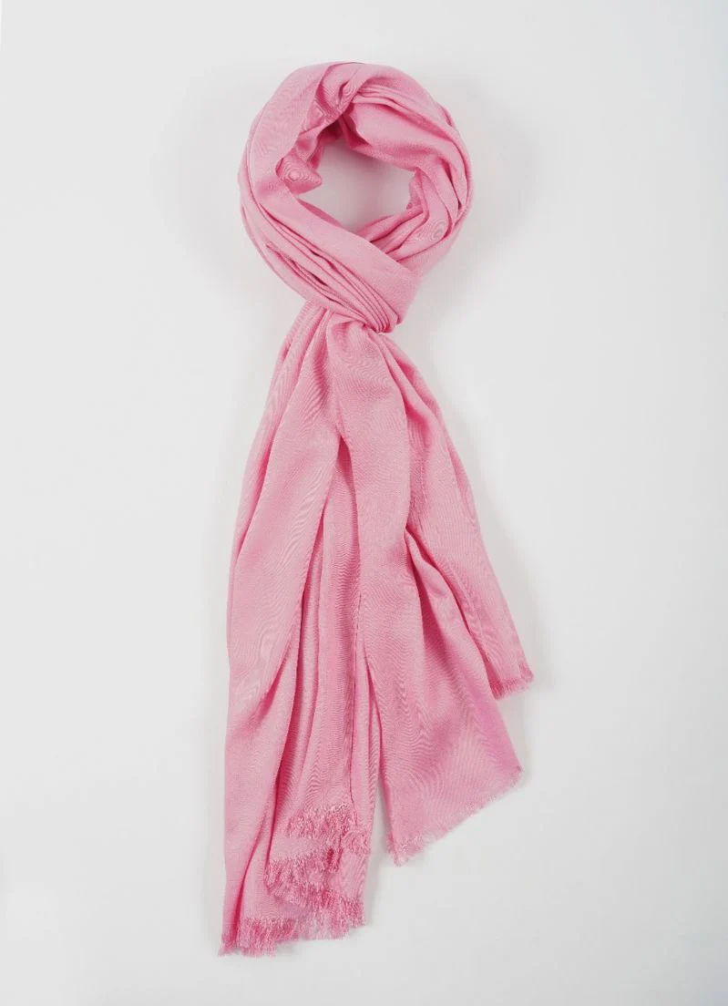 Baby Pink Cotton Poly Soft scarf - Image 2