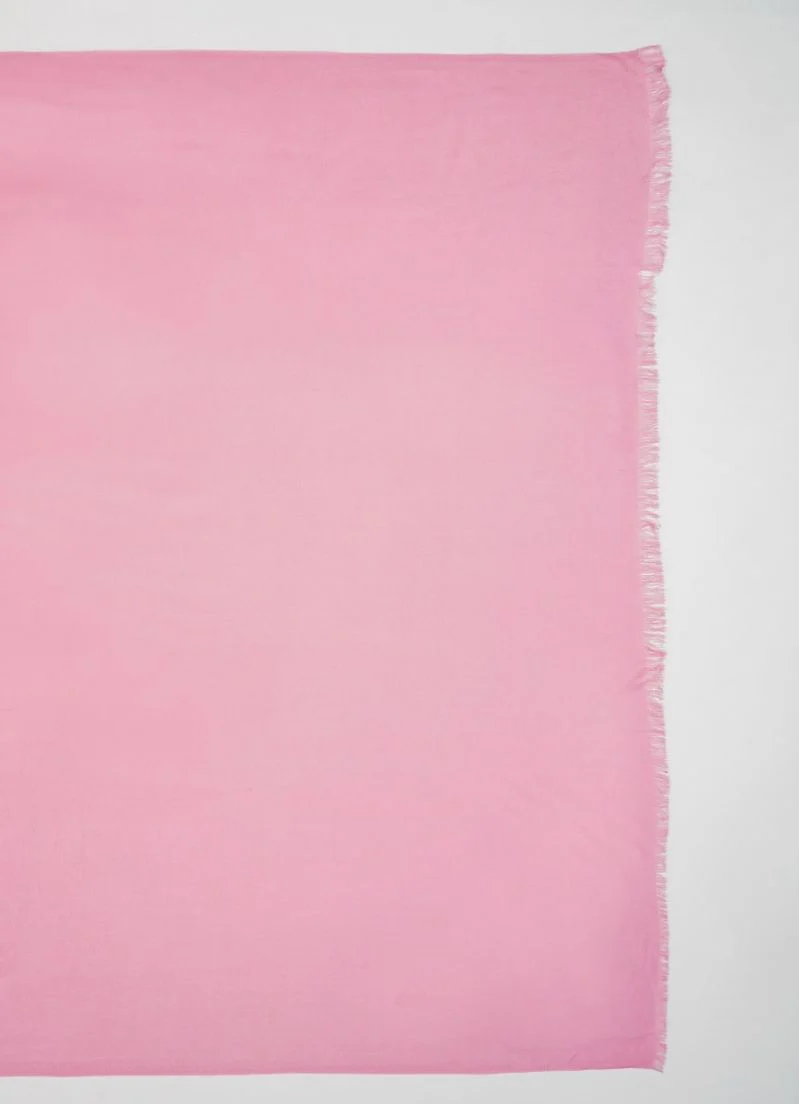 Baby Pink Cotton Poly Soft scarf - Image 4