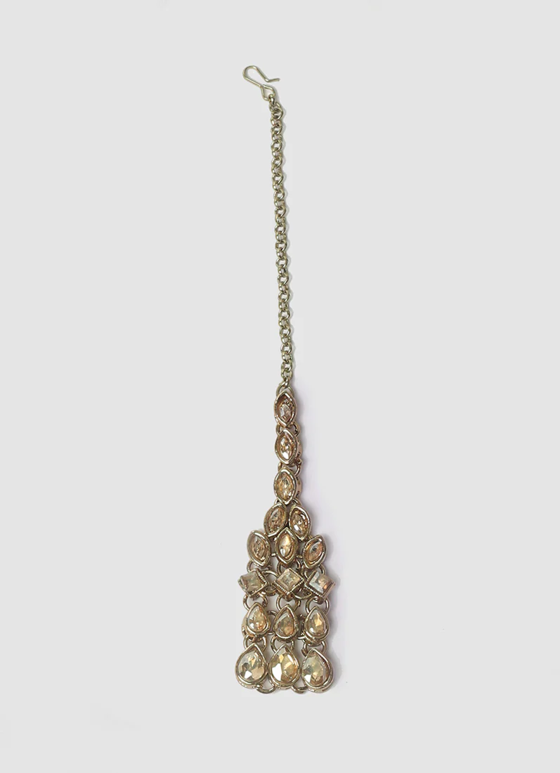 Beautiful Gold Diamanté Necklace Set - Image 4