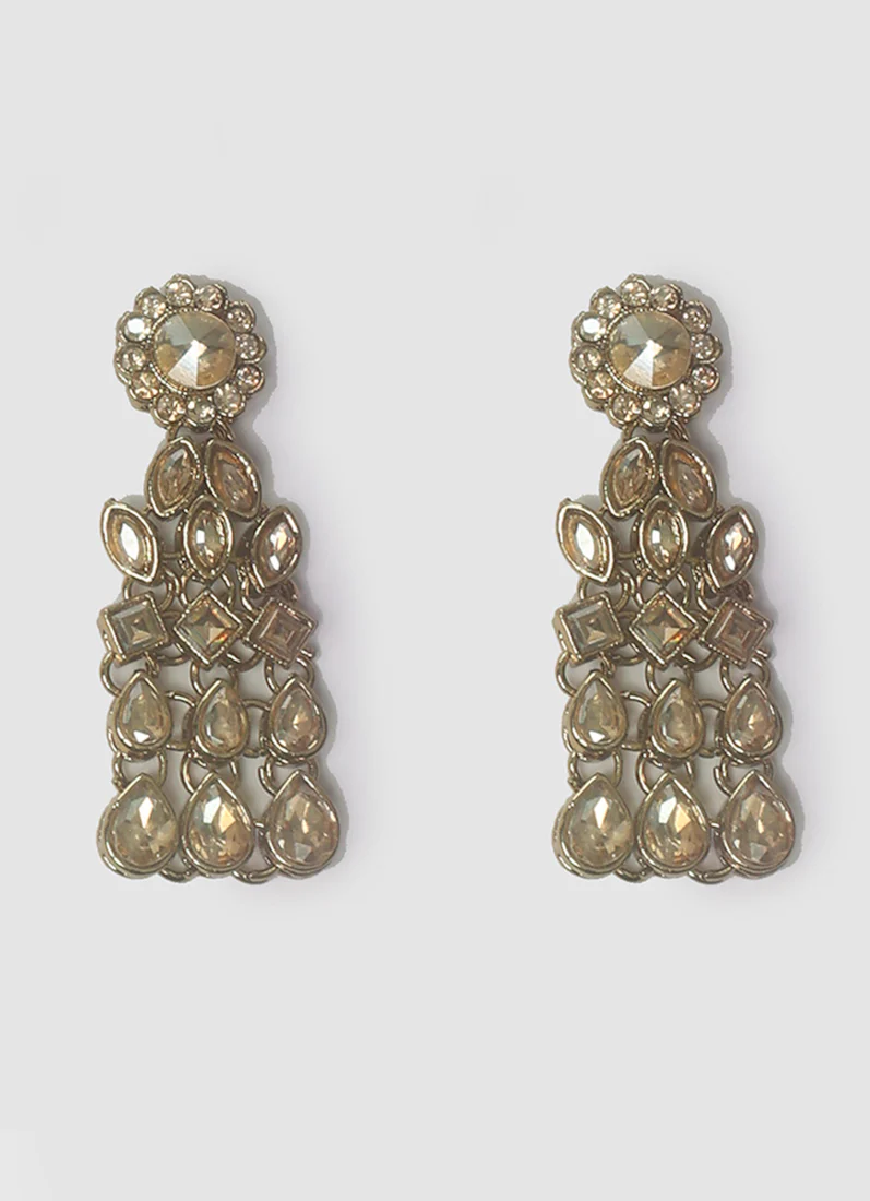 Beautiful Gold Diamanté Necklace Set - Image 5