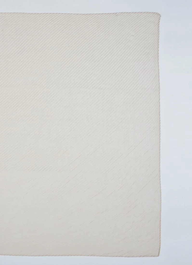 Beige Cotton Crinkled scarf - Image 4