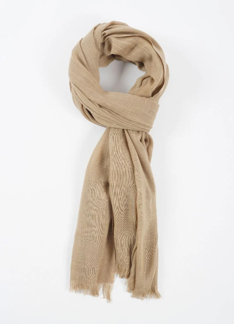 Beige Cotton Soft scarf - Image 2
