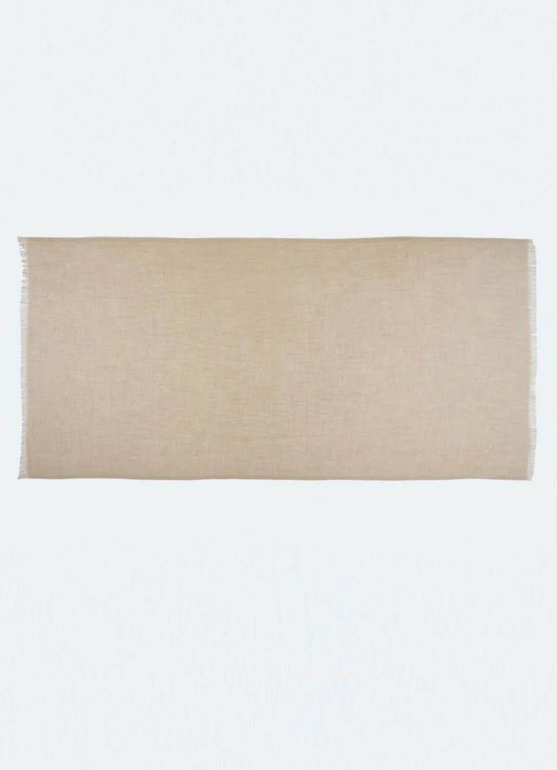Beige Cotton Soft scarf - Image 3