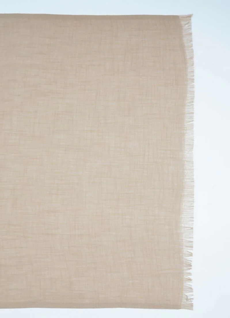 Beige Cotton Soft scarf - Image 4