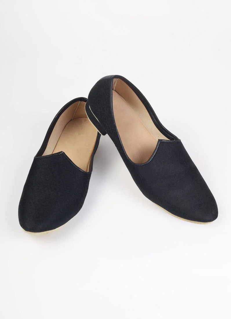 Black Brocade Mens Jutti Pair - Image 3
