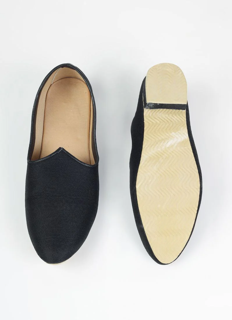 Black Brocade Mens Jutti Pair - Image 4