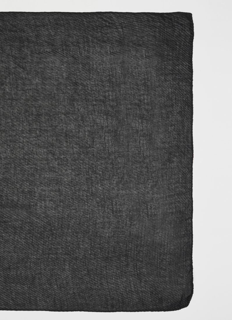Black Cotton Crinkled scarf - Image 4