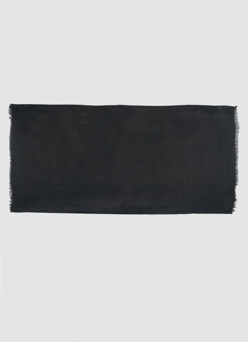 Black Cotton Poly Soft scarf - Image 3