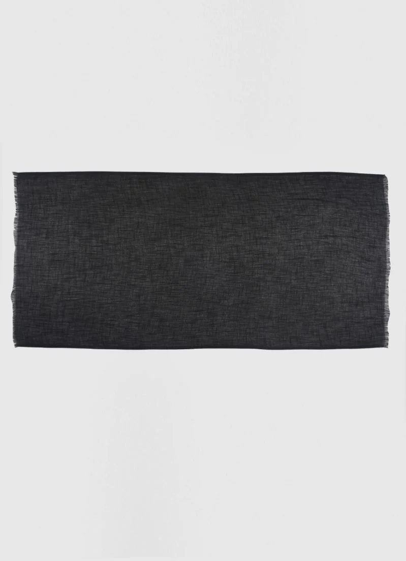 Black Cotton Soft scarf - Image 3