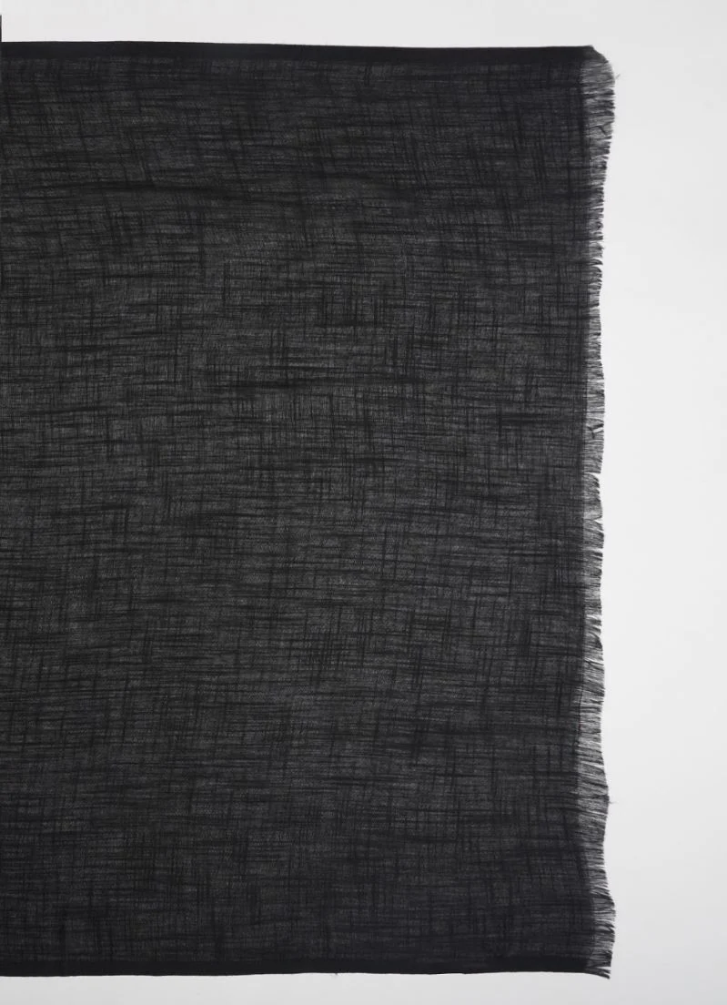 Black Cotton Soft scarf - Image 4