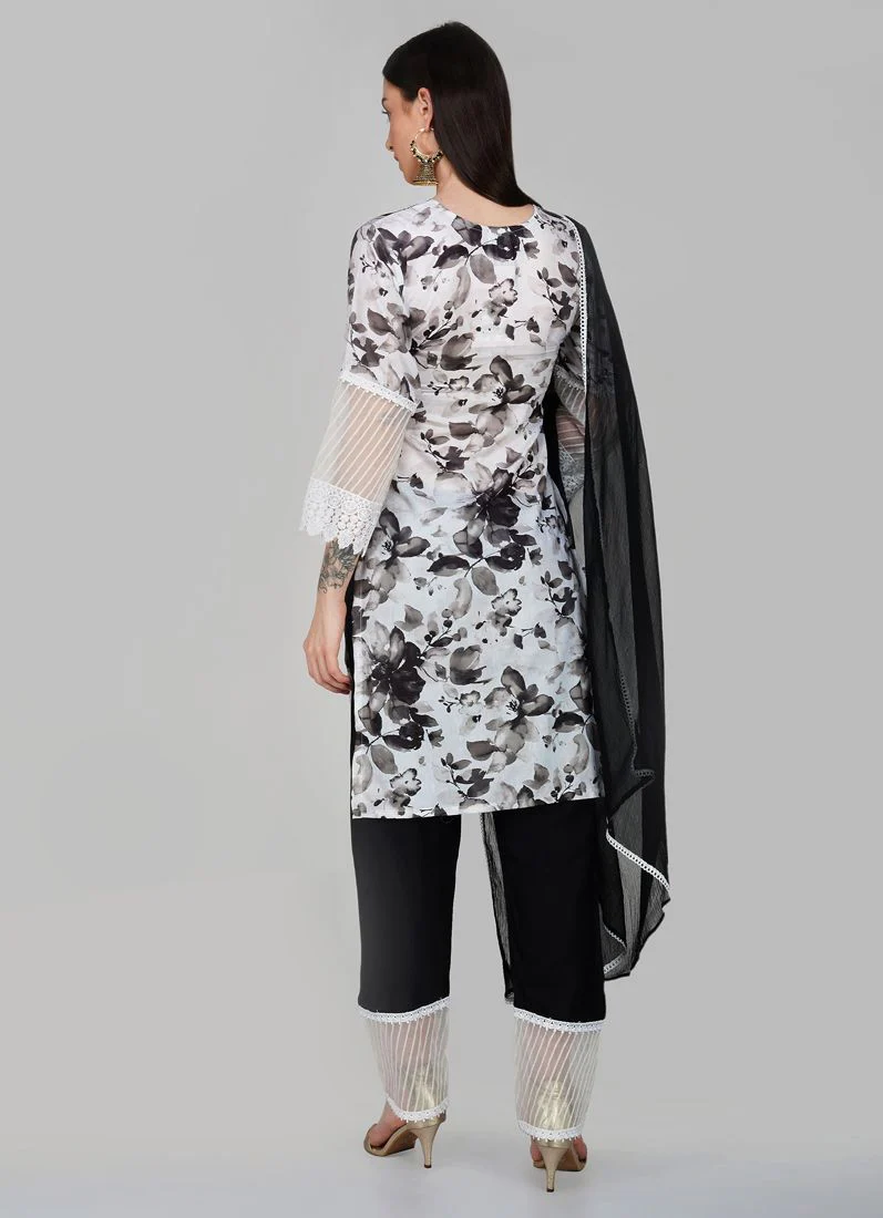 Black Cotton Trouser Suit Set - Image 5