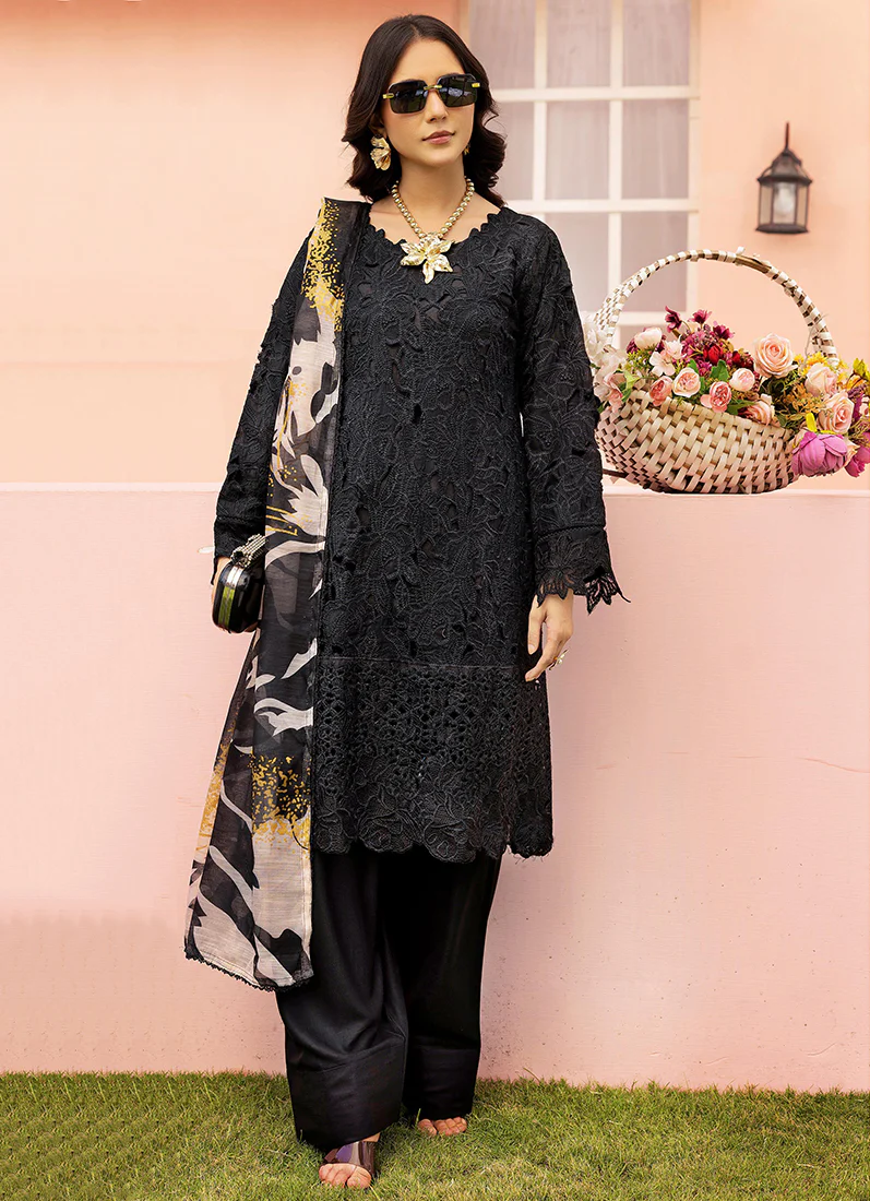 Black Cutwork Suit Set - Image 4