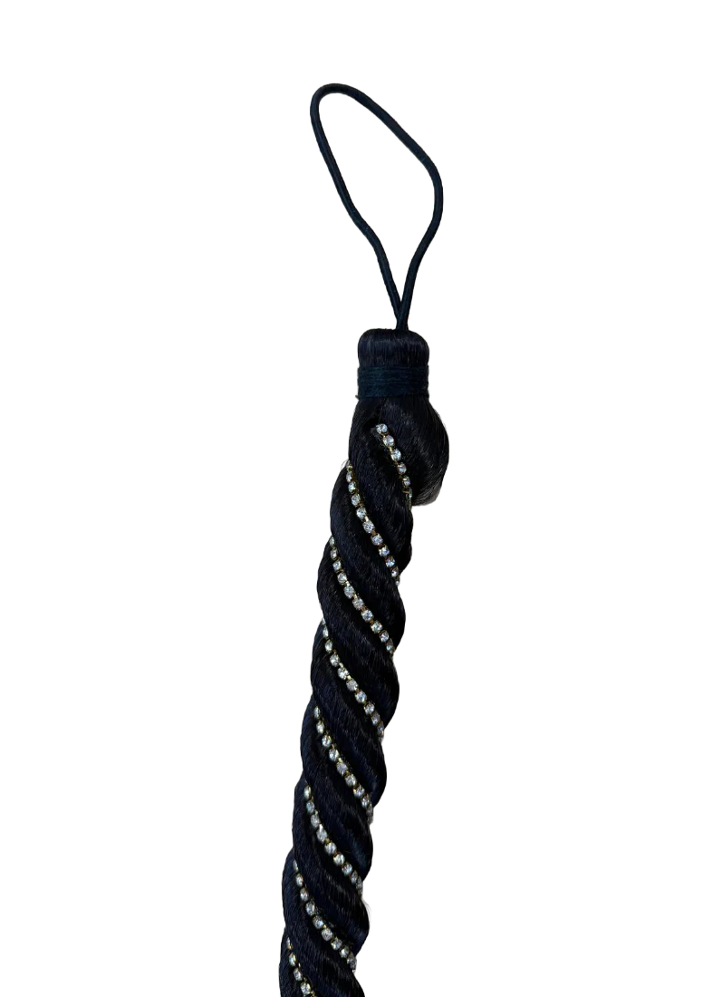 Black Diamante Hair Plait - Image 3