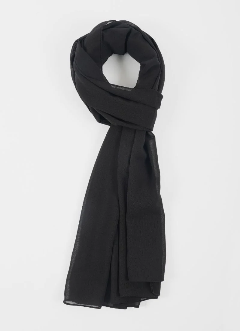 Black Georgette Soft scarf - Image 2