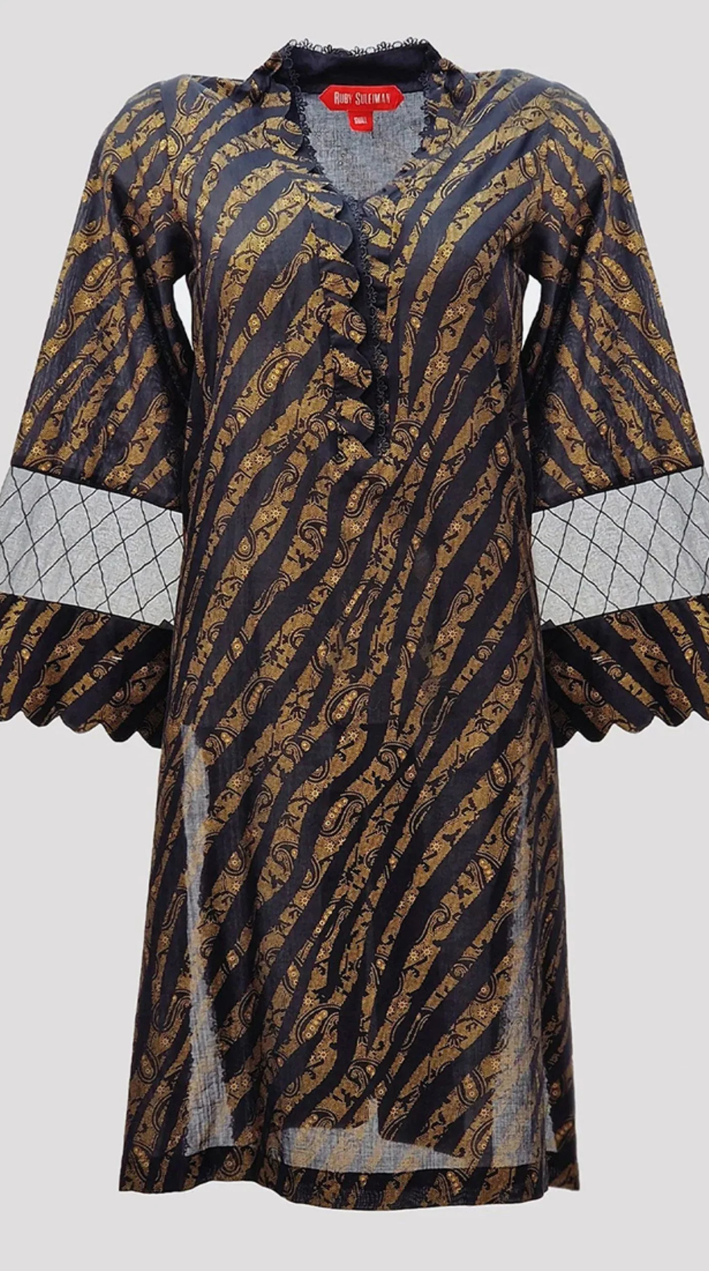 Black Lawn Printed Co-ord Set - Image 2