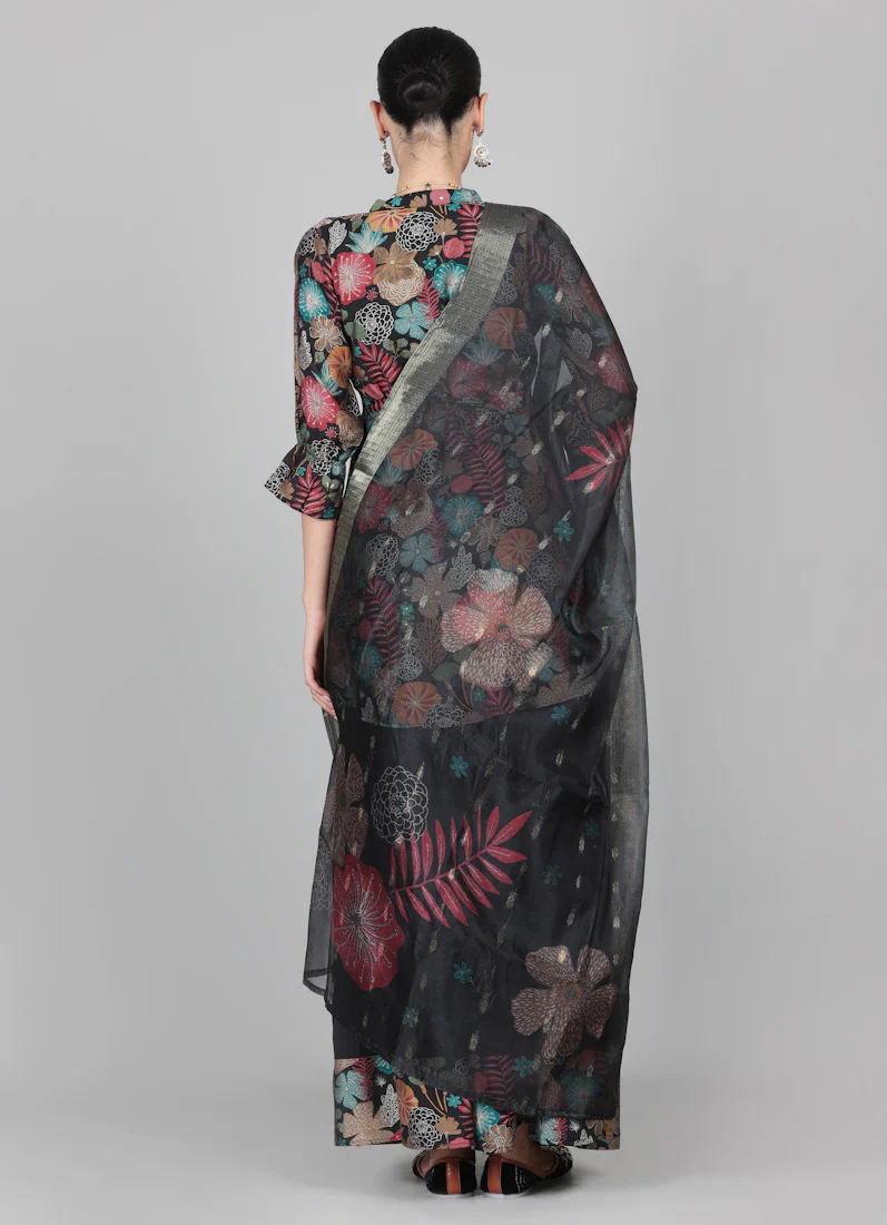 Black Modal Shirt Style Suit Set - Image 6