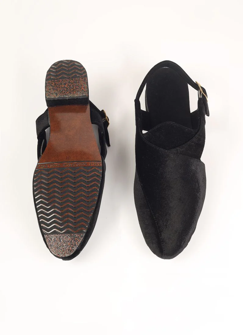 Black Velvet Mens Jutti Pair - Image 4
