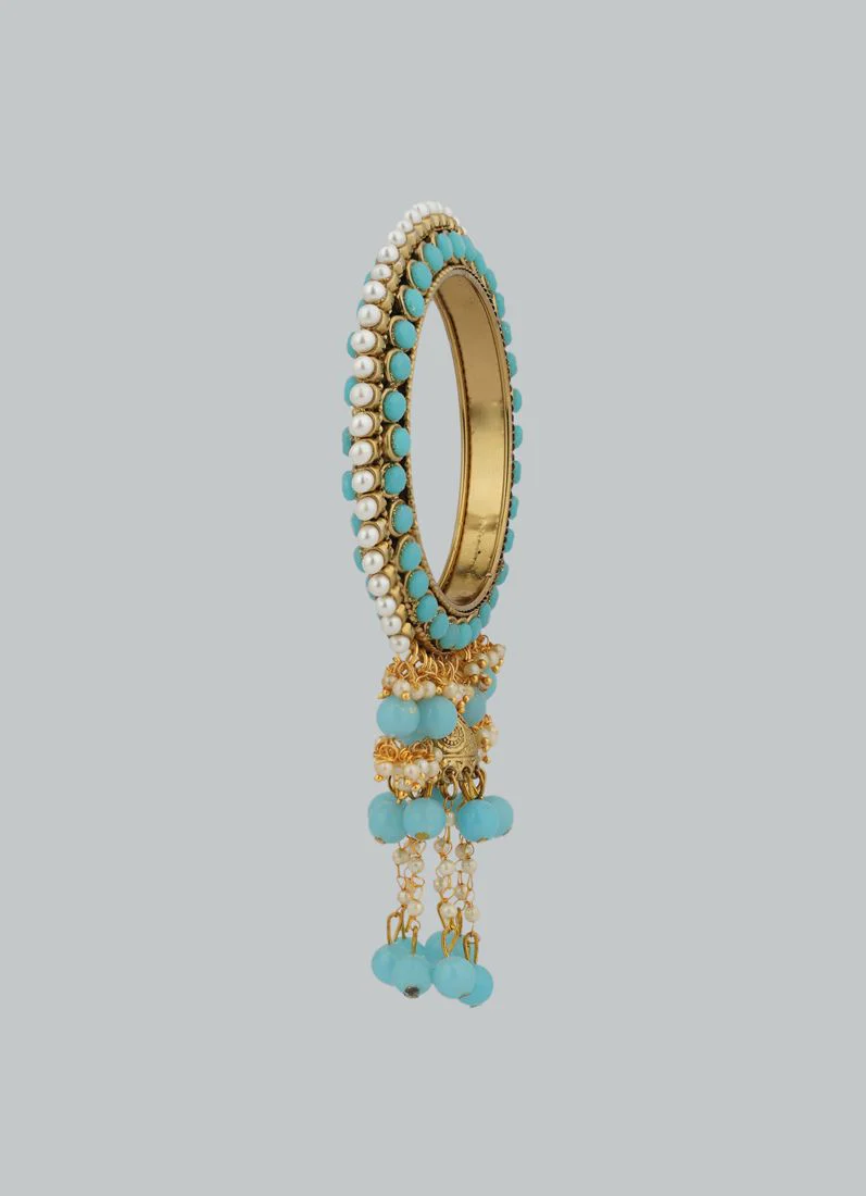Blue Bangle Droplet Beaded - Image 2