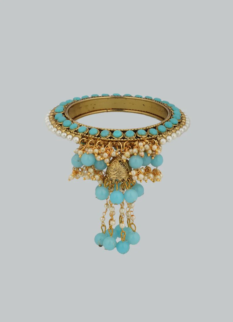 Blue Bangle Droplet Beaded - Image 3