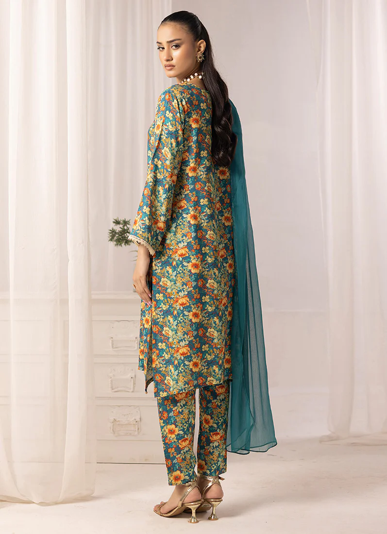 Blue Lawn Digital Printed Suit Set - Image 5