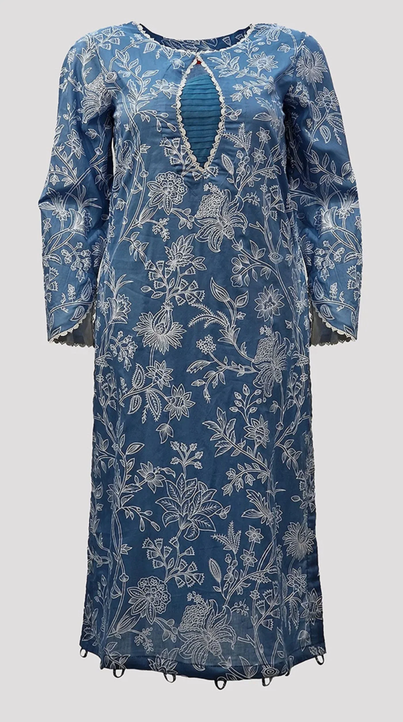 Blue Lawn Printed Co-ord Set - Image 2
