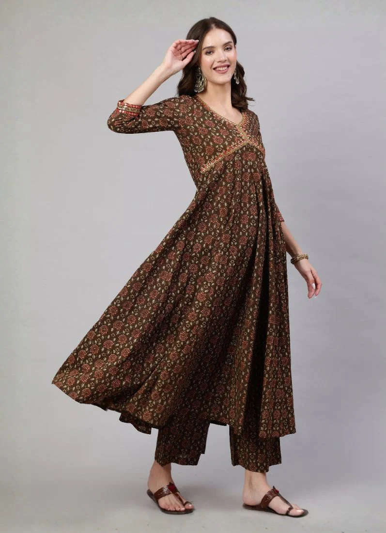 Brown Cotton Naira Cut Suit Set - Image 4