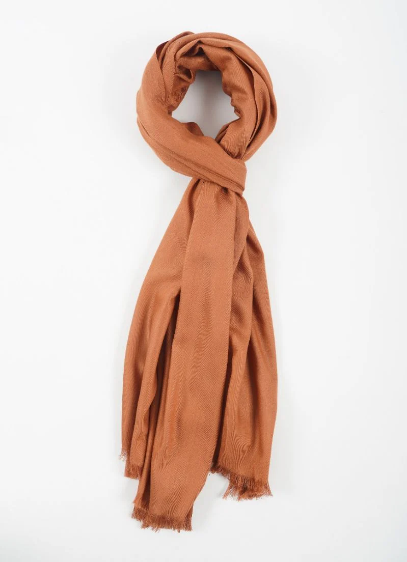 Brown Cotton Poly Soft scarf - Image 2