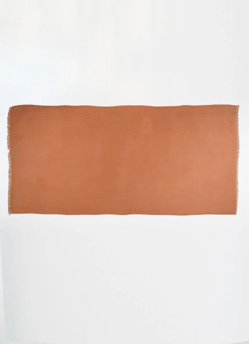 Brown Cotton Poly Soft scarf - Image 3