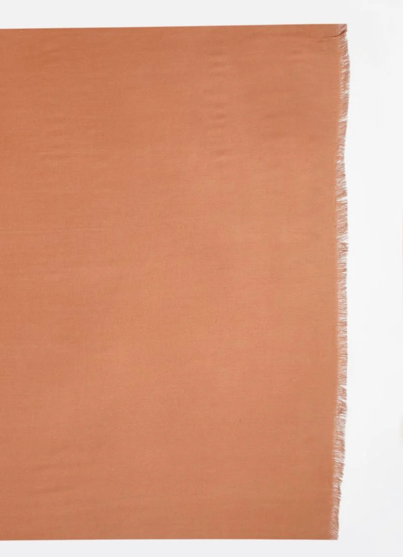 Brown Cotton Poly Soft scarf - Image 4