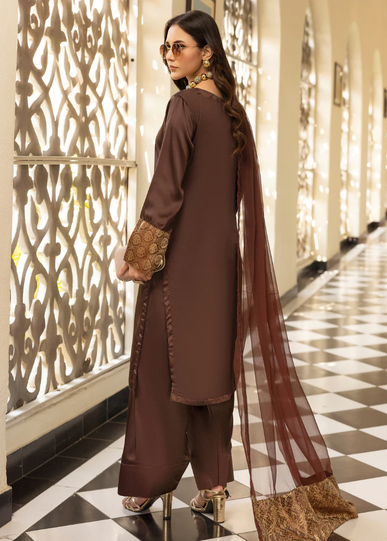 Brown Farshi Salwar Suit Set - Image 2