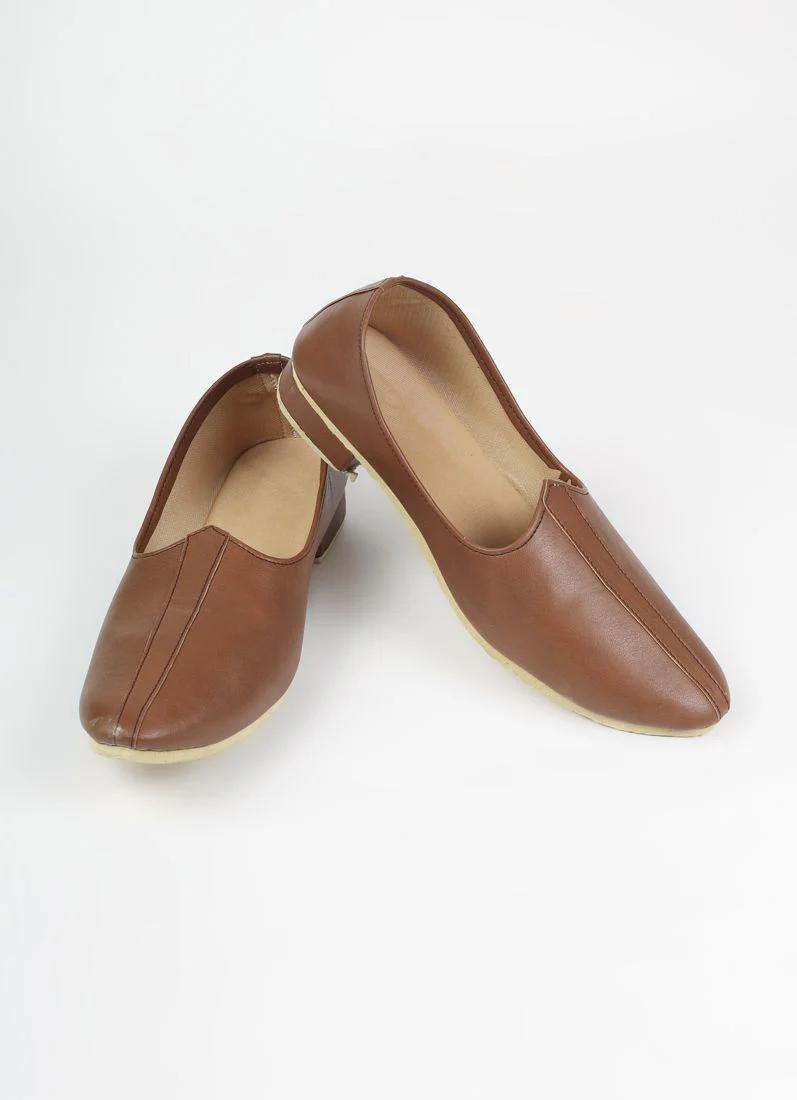 Brown Leather Mens Jutti Pair - Image 4
