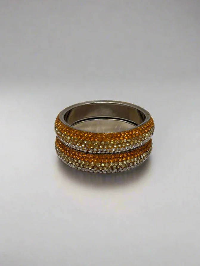 Brown Ombre Crystal Shaded Bangle Set - Image 2