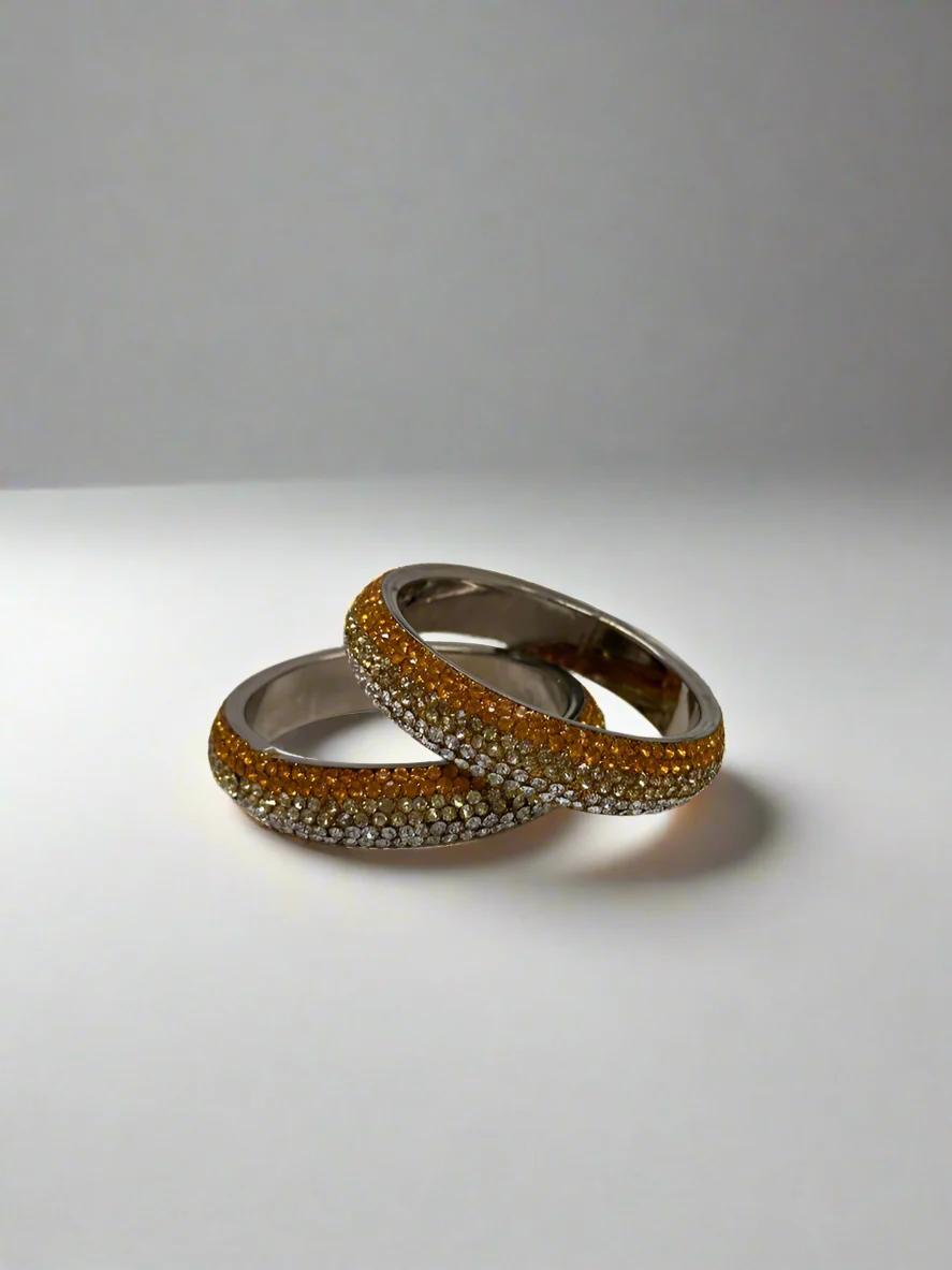 Brown Ombre Crystal Shaded Bangle Set - Image 3