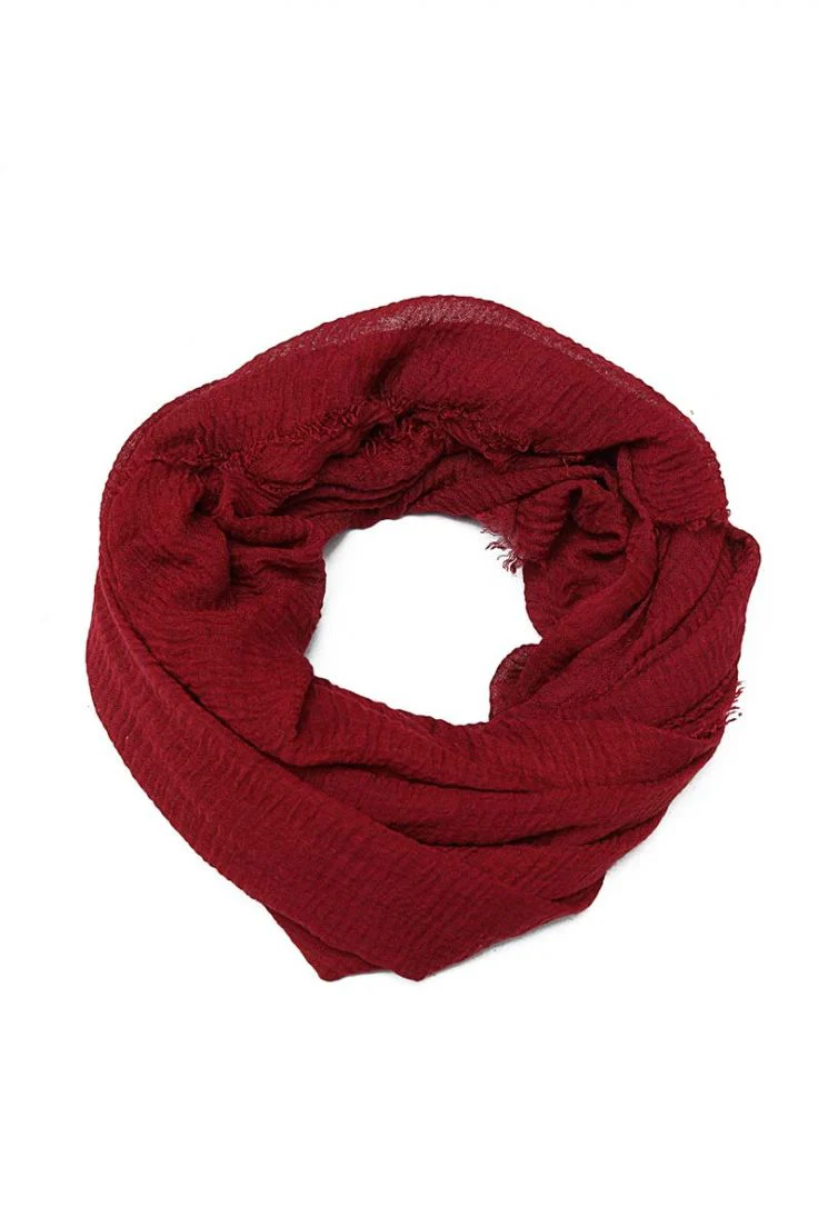 Burgundy Woven Oversize Scarf - Image 3