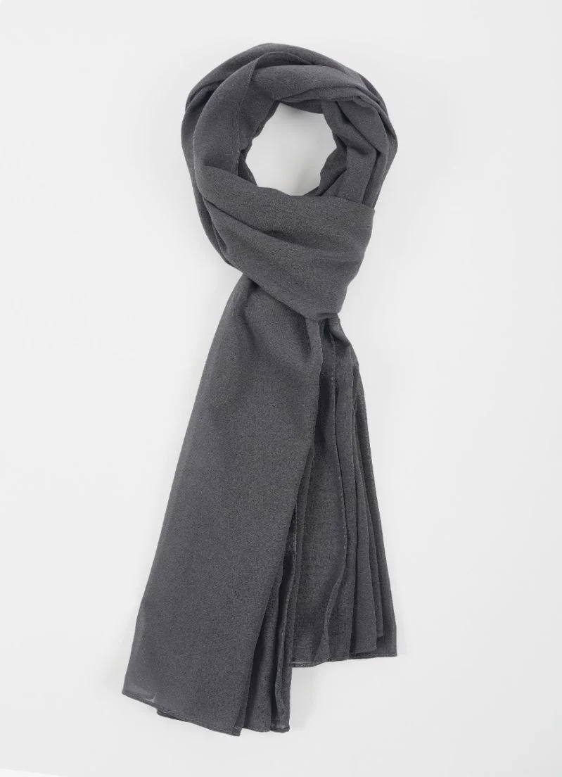 Charcoal Grey Georgette Soft scarf - Image 2