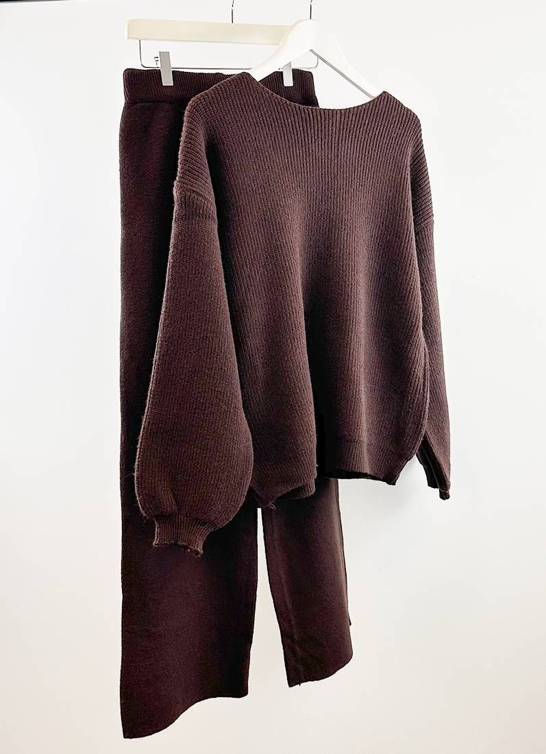 Chocolate Brown Jumper Co-Ord Set - Image 2