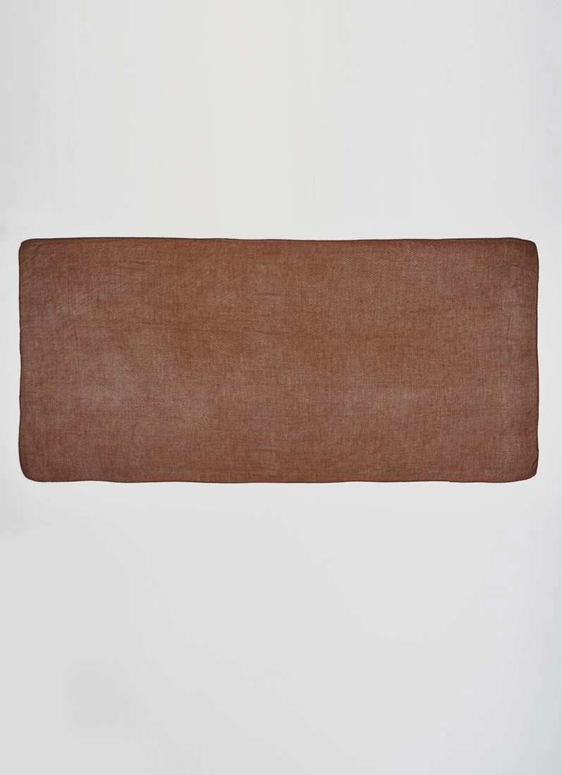 Chocolate Cotton Crinkled scarf - Image 3