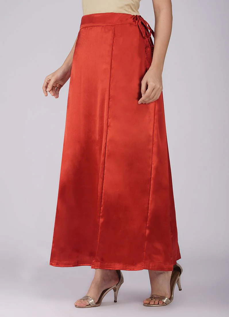 Classic Brown Satin Petticoat - Image 3