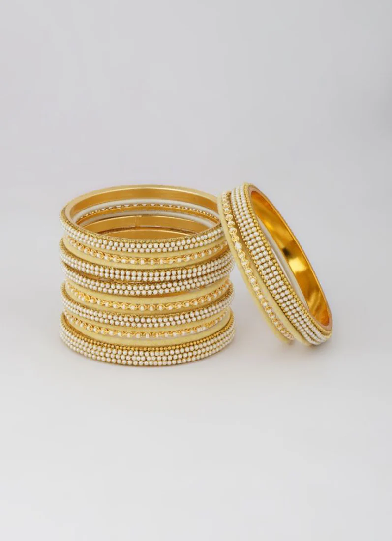 Cream Velvet Bangle Set - Image 2