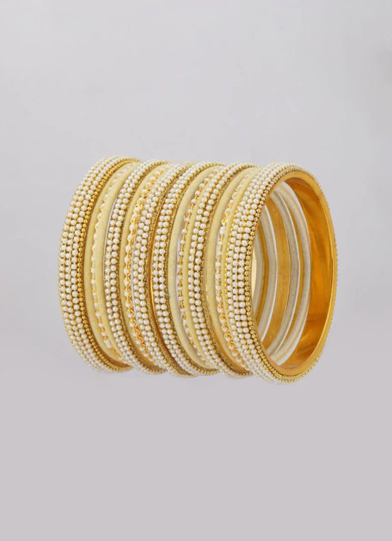 Cream Velvet Bangle Set - Image 3