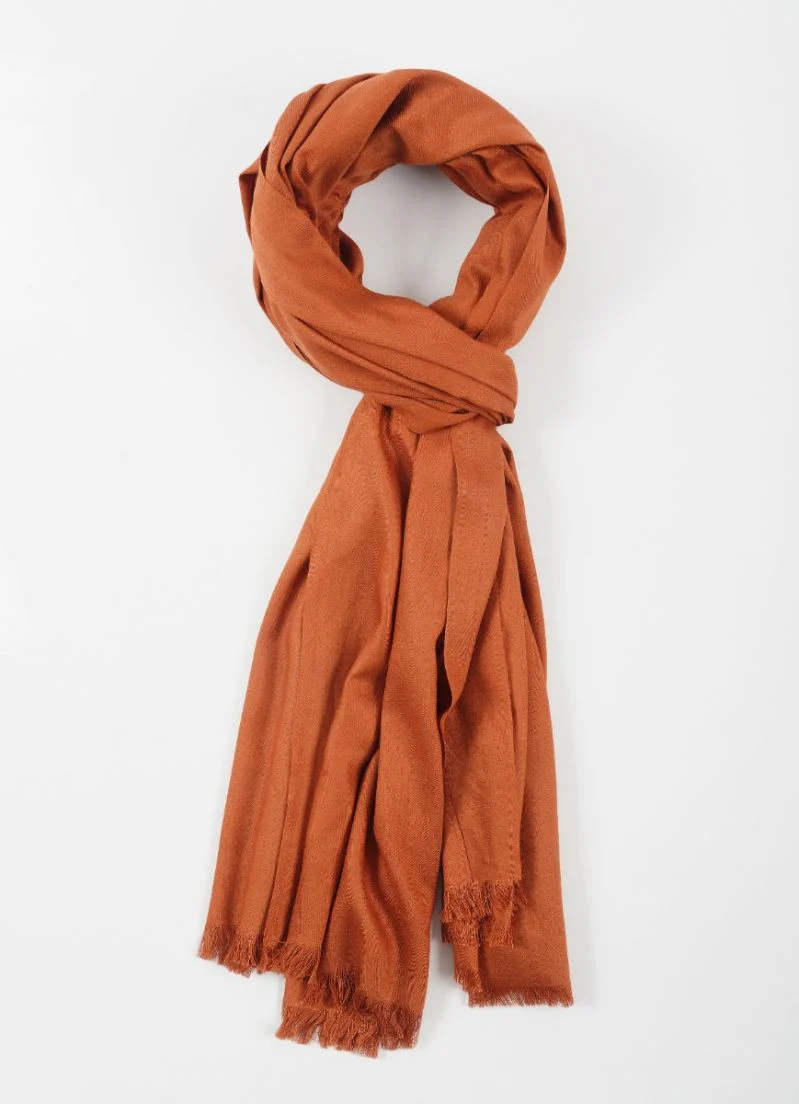 Dark Brown Cotton Poly Soft scarf - Image 2