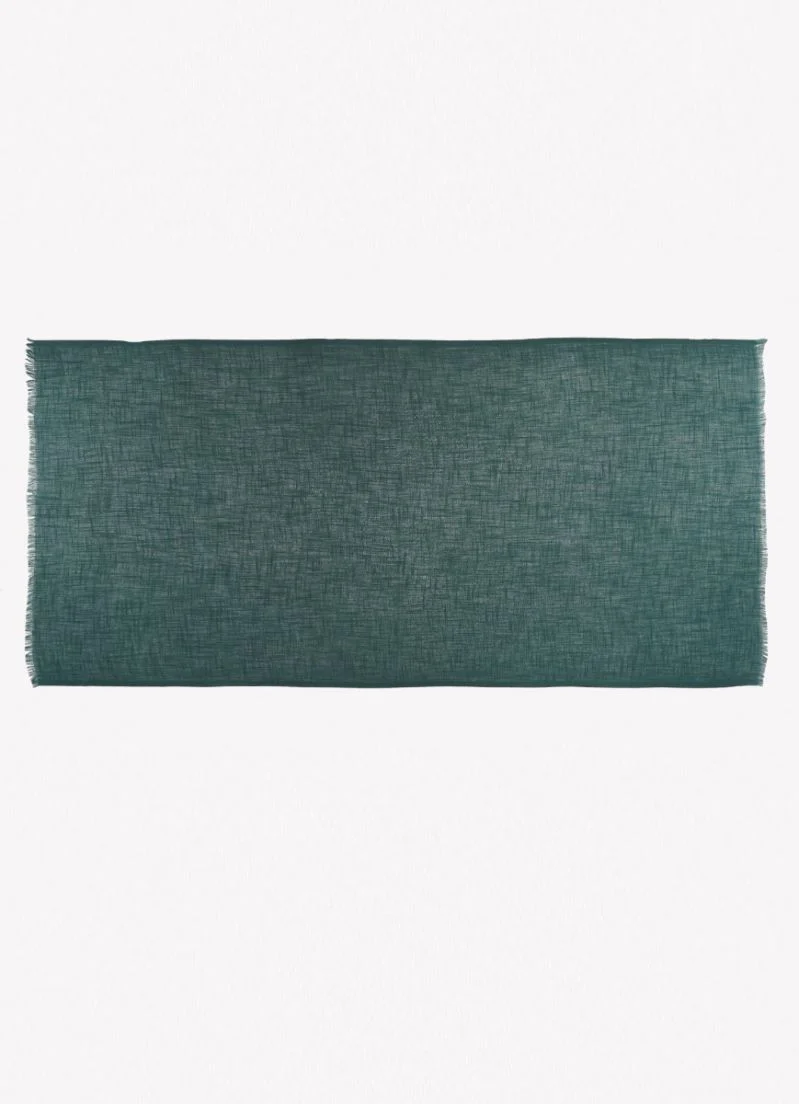 Dark Green Cotton Soft scarf - Image 3