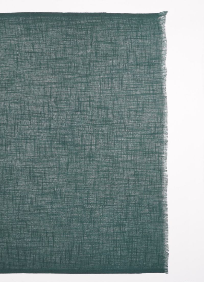 Dark Green Cotton Soft scarf - Image 4