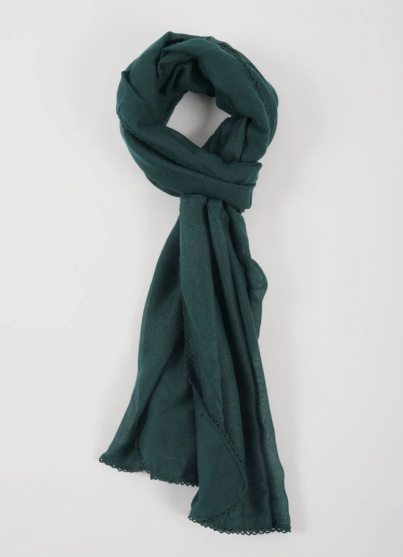 Dark Green Lace scarf - Image 2