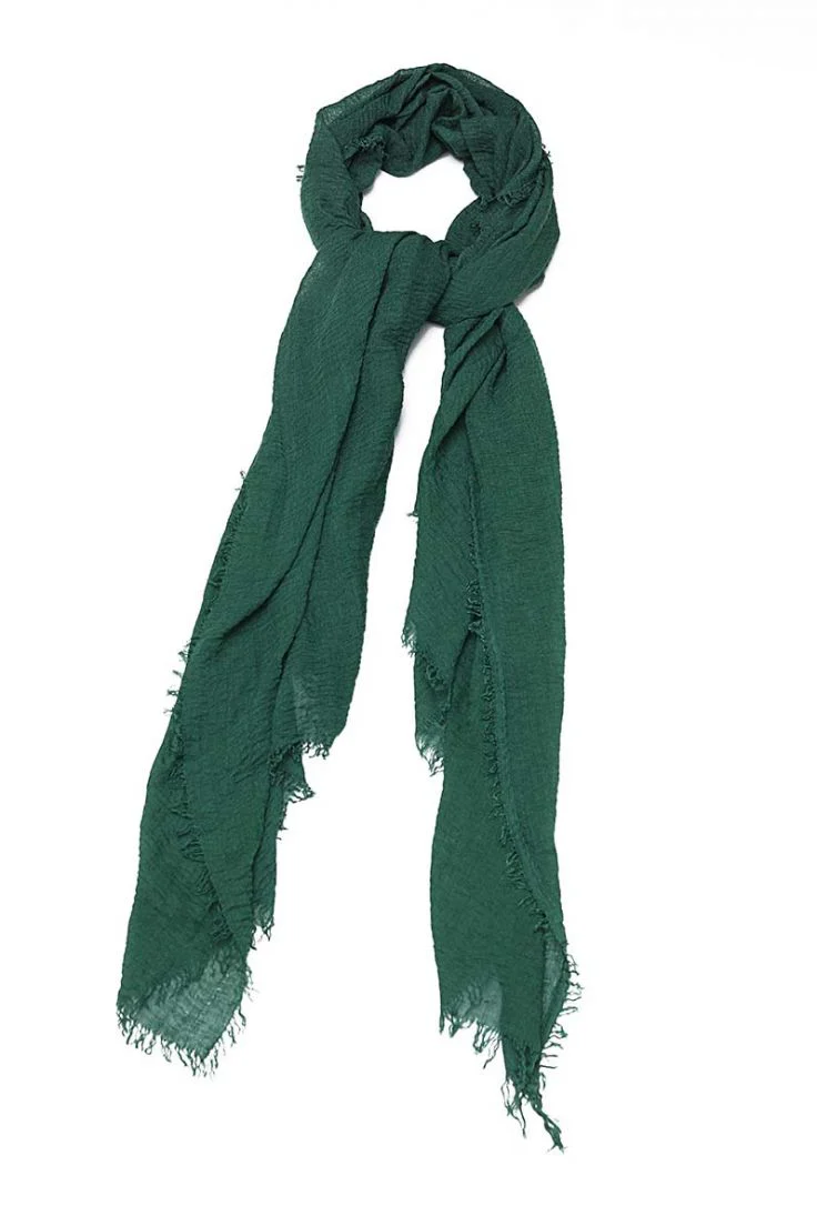 Dark Green Woven Oversize Scarf - Image 3