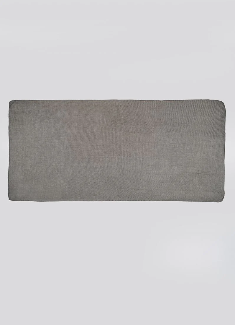 Dark Grey Cotton Crinkled scarf - Image 3