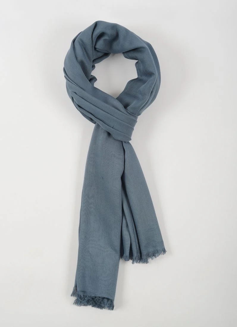 Dark Grey Cotton Poly Soft scarf - Image 2