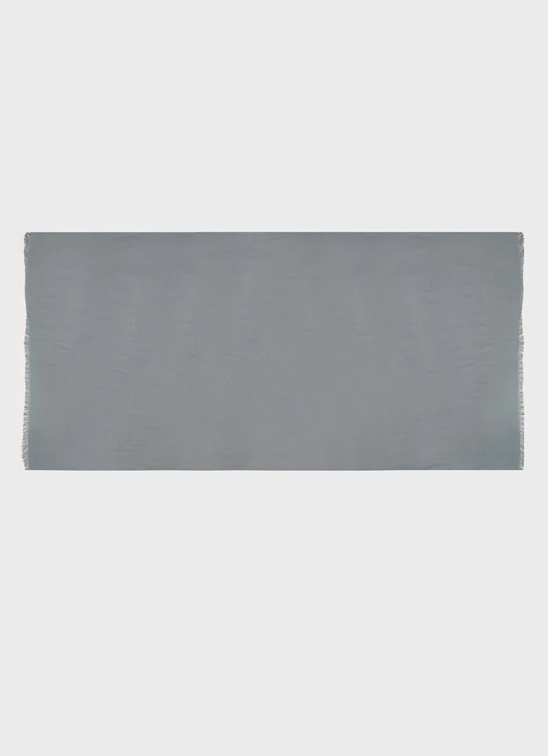 Dark Grey Cotton Poly Soft scarf - Image 3