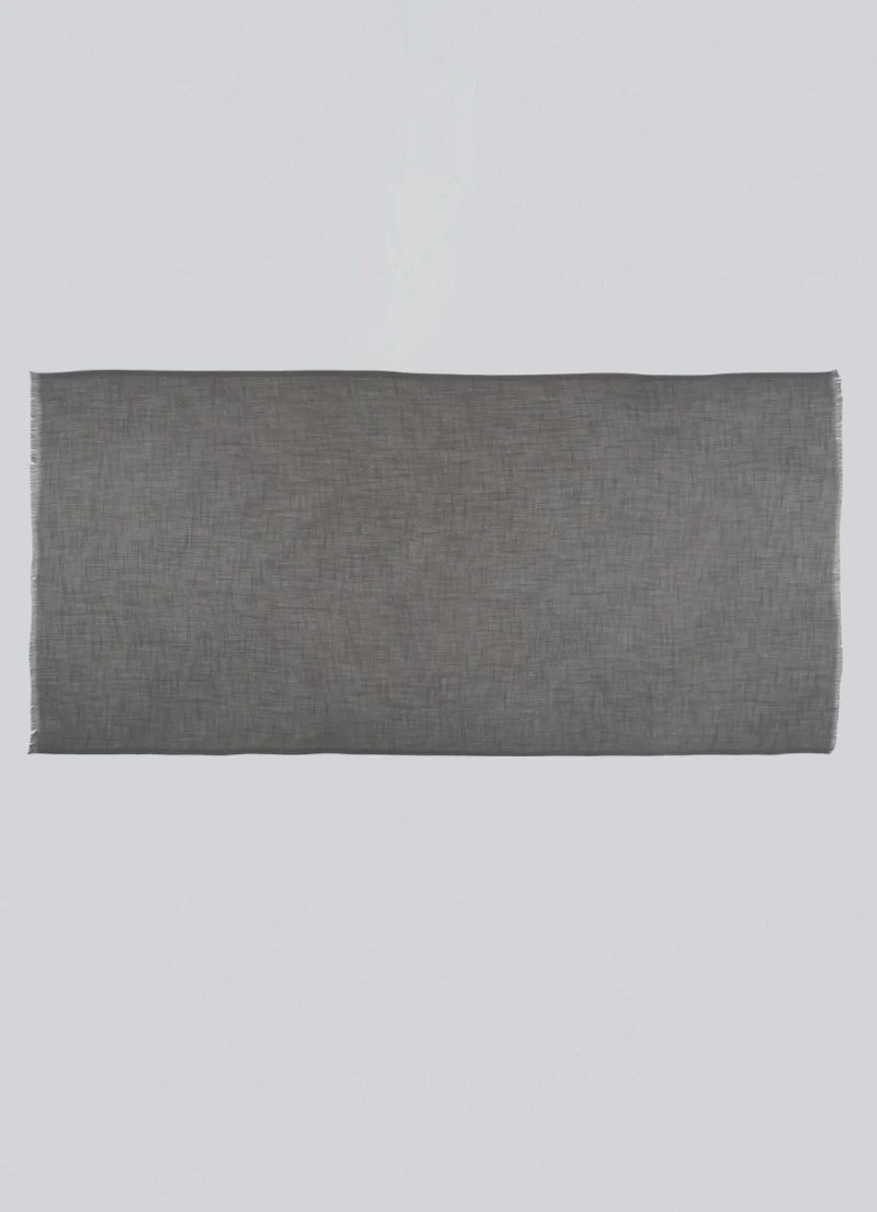 Dark Grey Cotton Soft scarf - Image 3